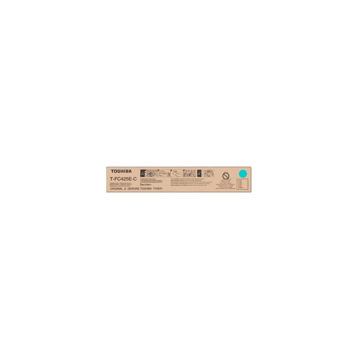 Toner Cyan Toshiba pour E-studio 2525AC / 3025AC / 2550C / 4525AC (T-FC425EC)