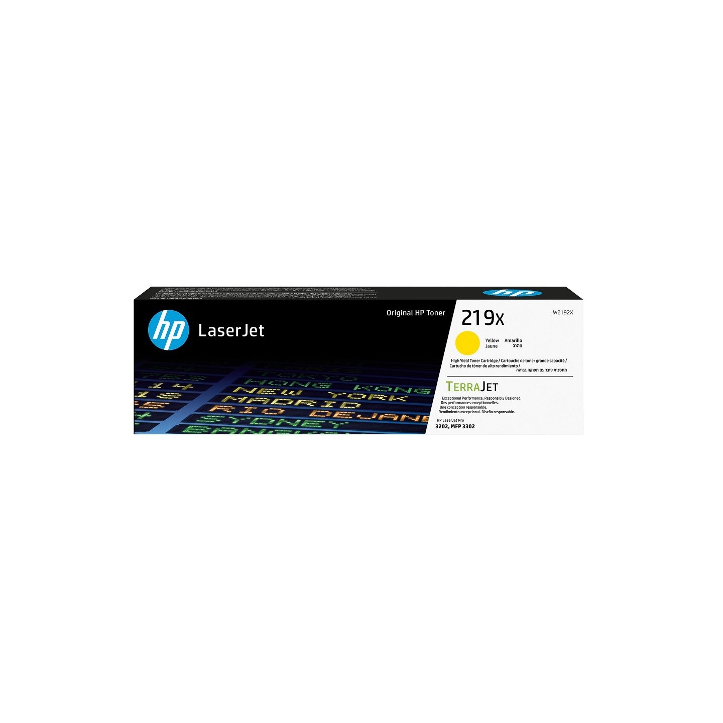 Toner Jaune Haute Capacité HP pour Color LaserJet Pro 3302dw, 3302fdw, ... (219X)
