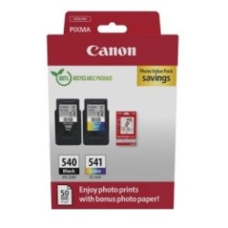 Multipack Canon (PG-540/CL-541) et 50 feuilles papier photo 10 x 15 pour Pixma MG2150 / MG3150...