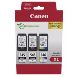 Multipack 2 x noir + couleur Canon pour pixma MG2450 / MG2550 / MX495...(2 x PG-545XL + CL-546XL)