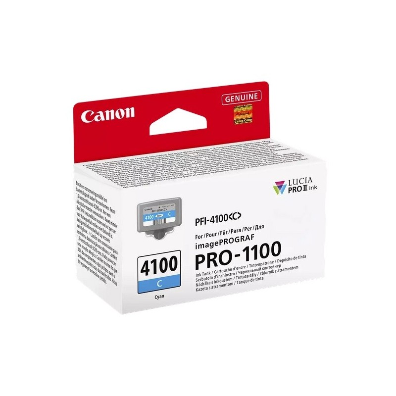 Cartouche Cyan Canon pour IMAGEPROGRAF PRO 110/ PRO 1100 GB(PFI-4100C)