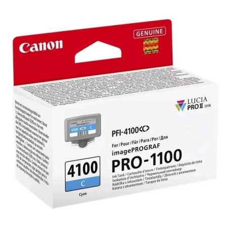 Cartouche Cyan Canon pour IMAGEPROGRAF PRO 110/ PRO 1100 GB(PFI-4100C)