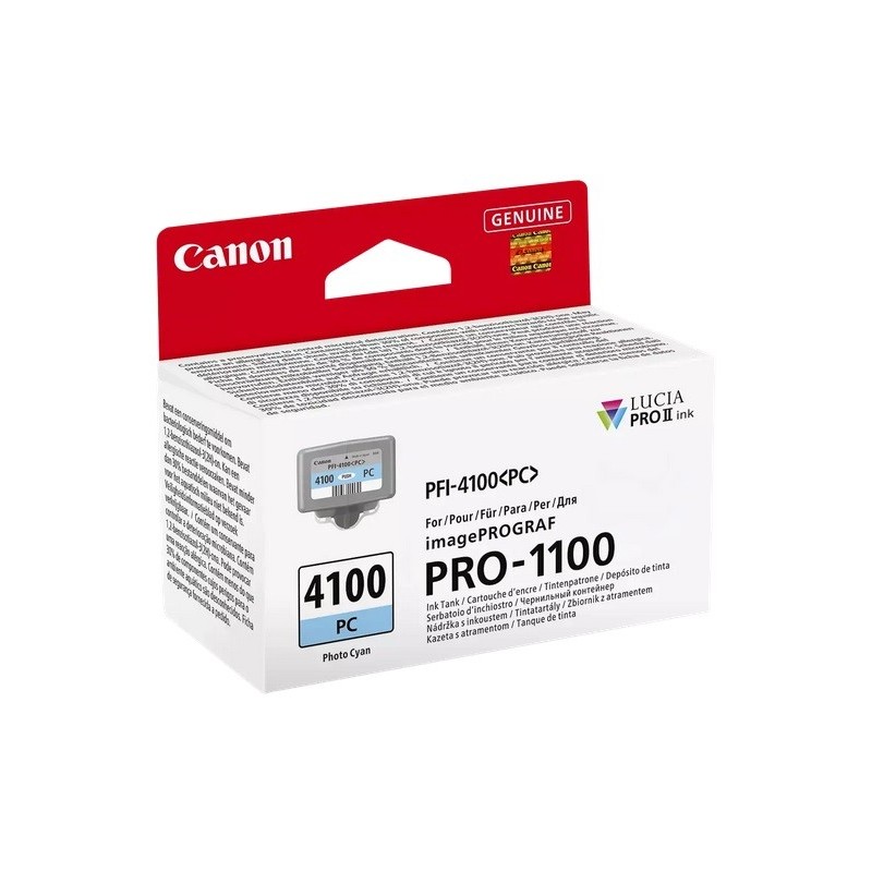 Cartouche Photo Cyan Canon pour IMAGEPROGRAF PRO 110/ PRO 1100 GB(PFI-4100PC)