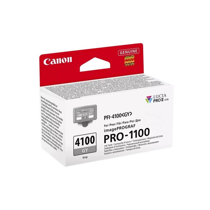 Cartouche Grise Canon pour IMAGEPROGRAF PRO 110/ PRO 1100 GB(PFI-4100GY)