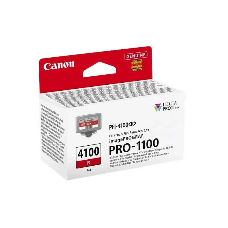 Cartouche Rouge Canon pour IMAGEPROGRAF PRO 110/ PRO 1100 GB(PFI-4100R)