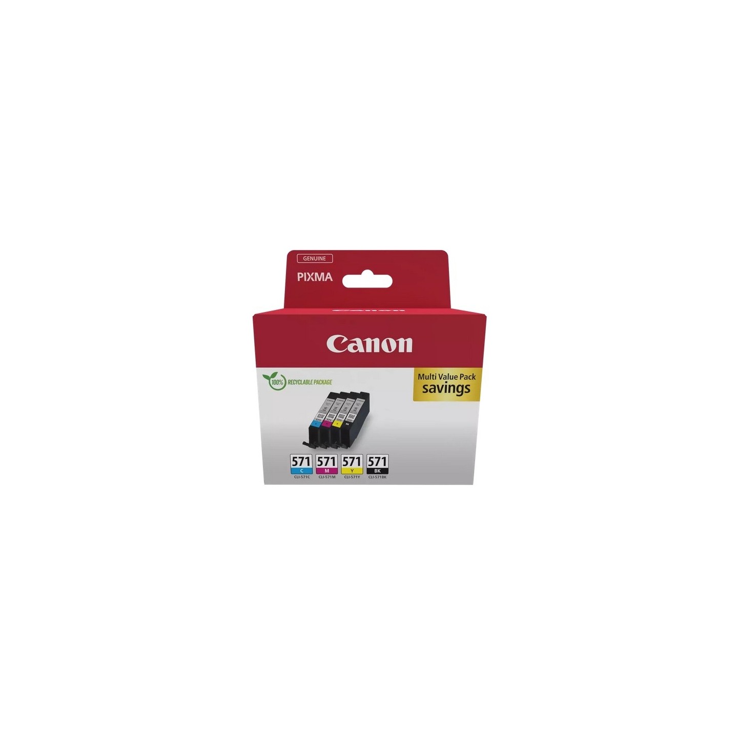 Multipack 4 couleurs(C, M, J, N) Encre Photo (CLI-571) pour Canon Pixma MG 5751 / MG 6850...