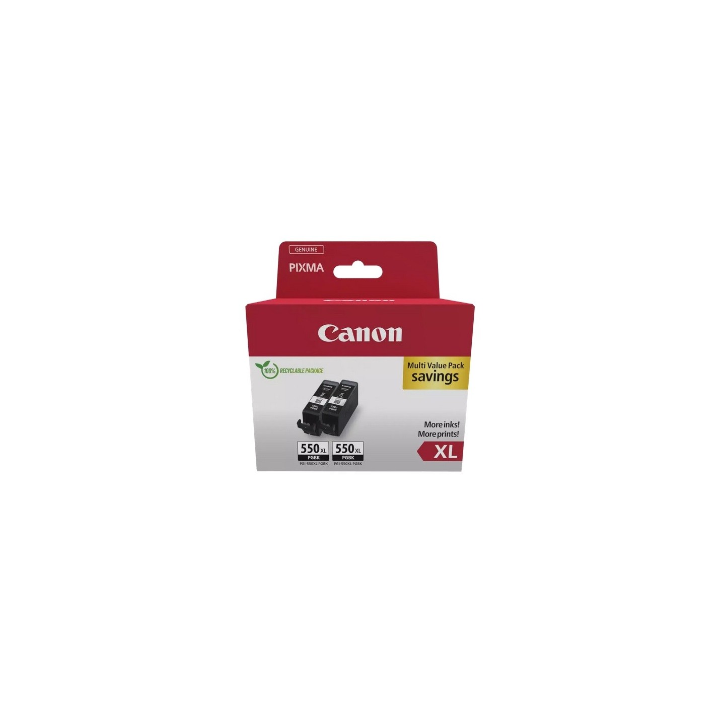 Pack de 2 Cartouches jet d'encre Noire PGI-550PGBKXL pour Pixma MG5450 / MG6350...