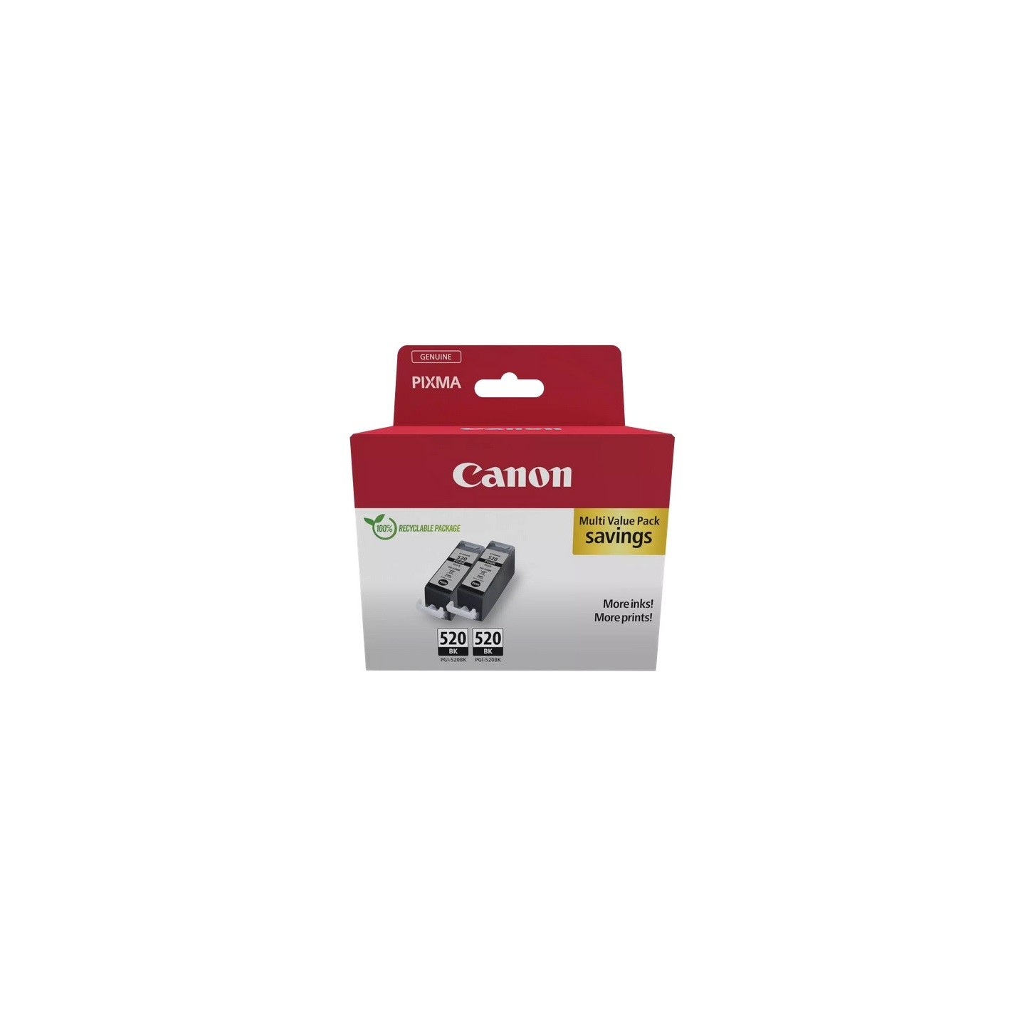 Pack 2 Cartouches d'encre noire Canon pour Pixma ip3600 / mp540...PGI-520BK