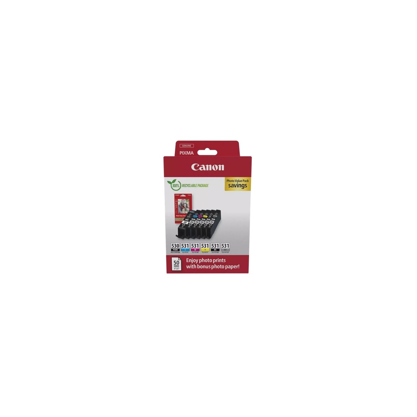 Multipack Canon pour CANON Ink-Jet PIXMA TS 8750 / 8751(PGI530PGBK + CLI531...)