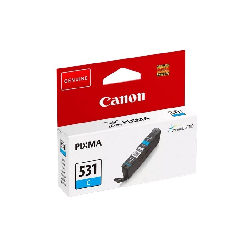 Cartouche jet d'encre Cyan Canon pour CANON Ink-Jet PIXMA TS 8750 / 8751(CLI-531C)