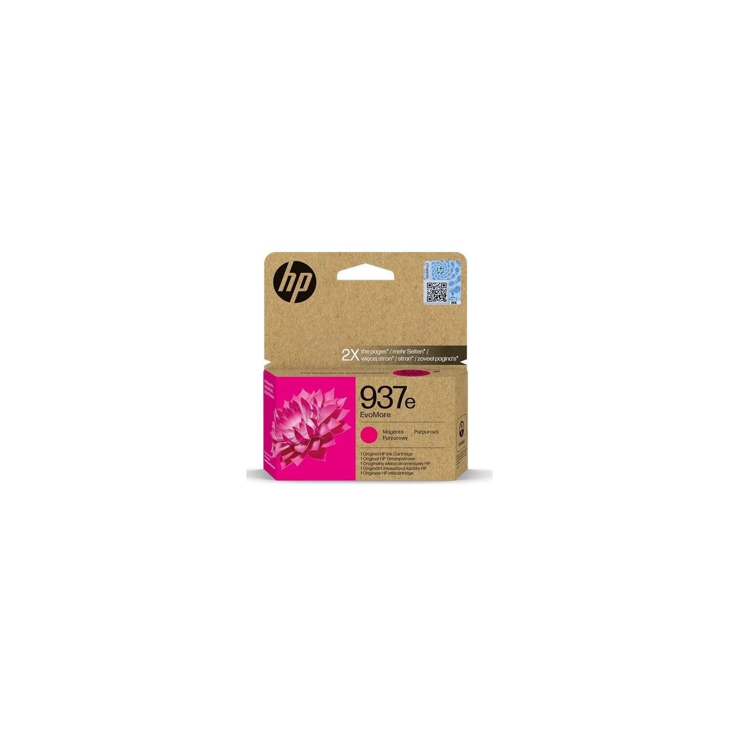 Cartouche Jet d'encre Haute Capacité HP N°937e Magenta (1 650 pages)