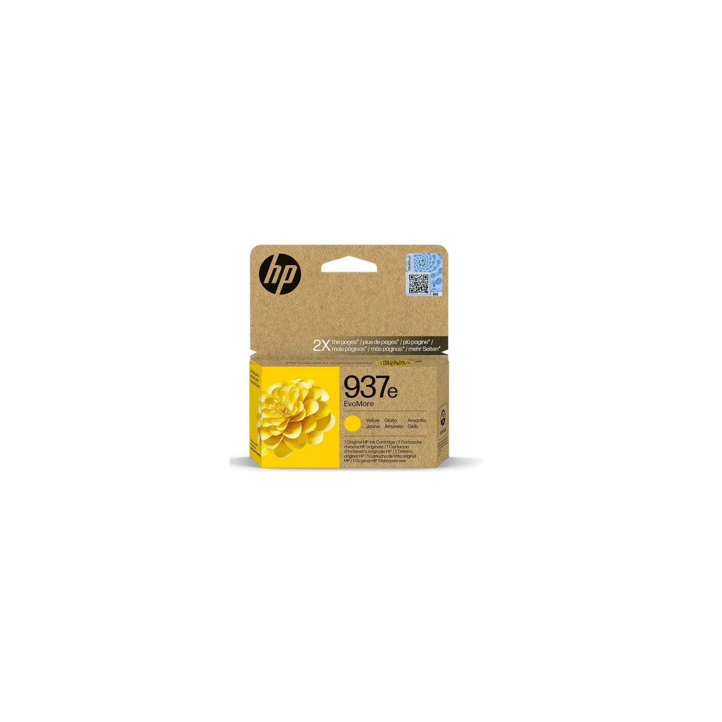 Cartouche Jet d'encre Haute Capacité HP N°937e Jaune (1 650 pages)
