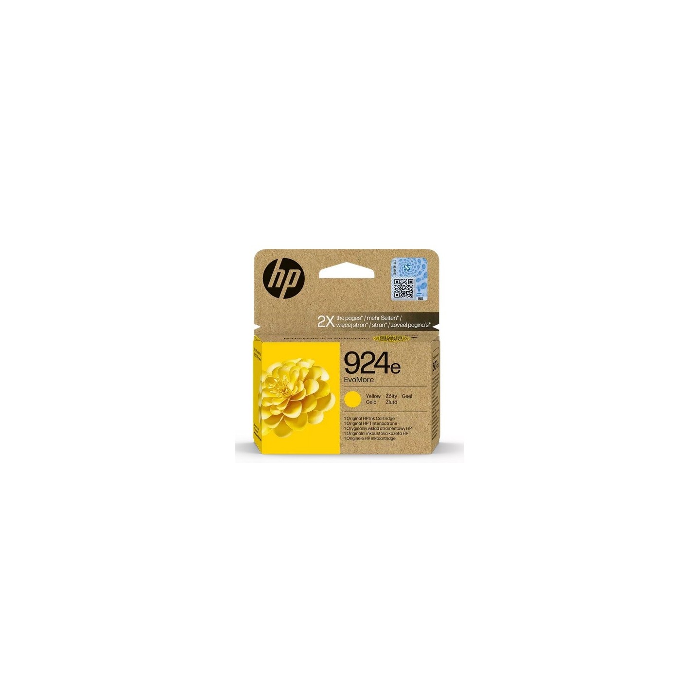 Cartouche Jet d'encre Jaune Haute Capacité HP N°924e (800 pages)