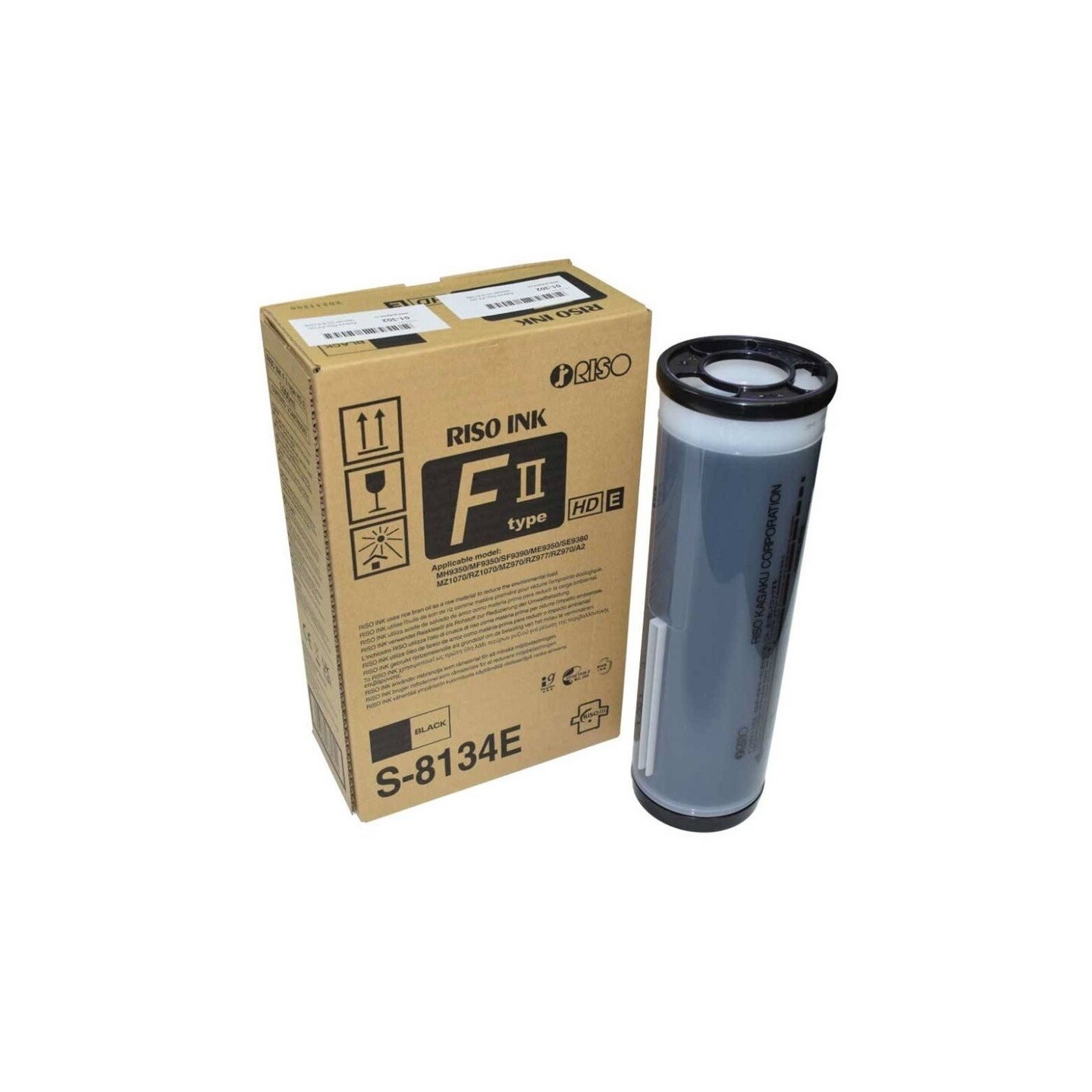 Lot de 2 Cartouches d'encre noire Riso pour RZ970-RZ1070, ... (S8134E) (S-6870E)