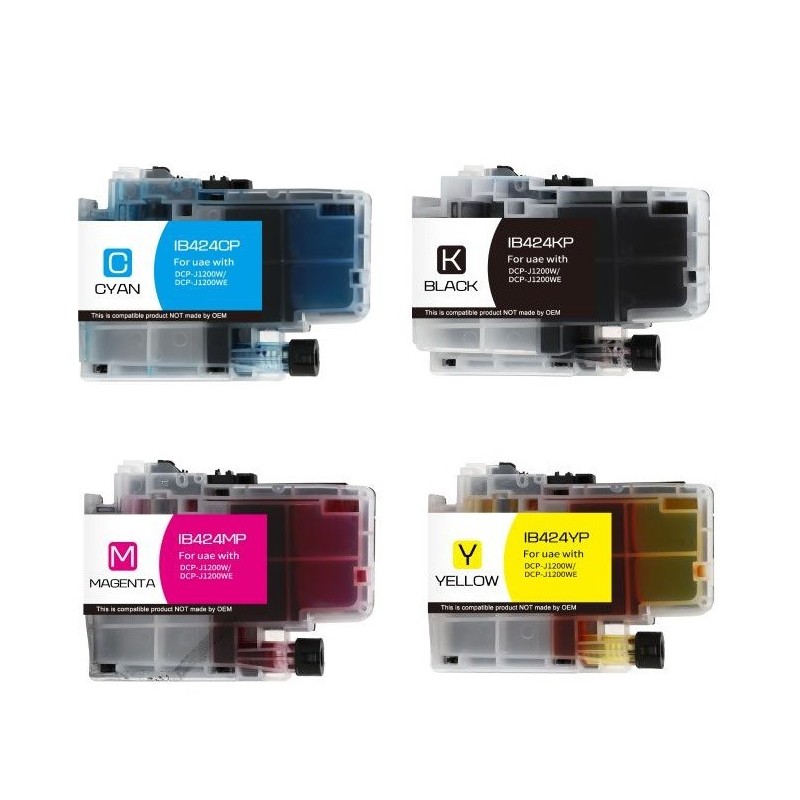 Pack économique de 4 Cartouches d'encre génériques pour Brother DCP-J1200w...