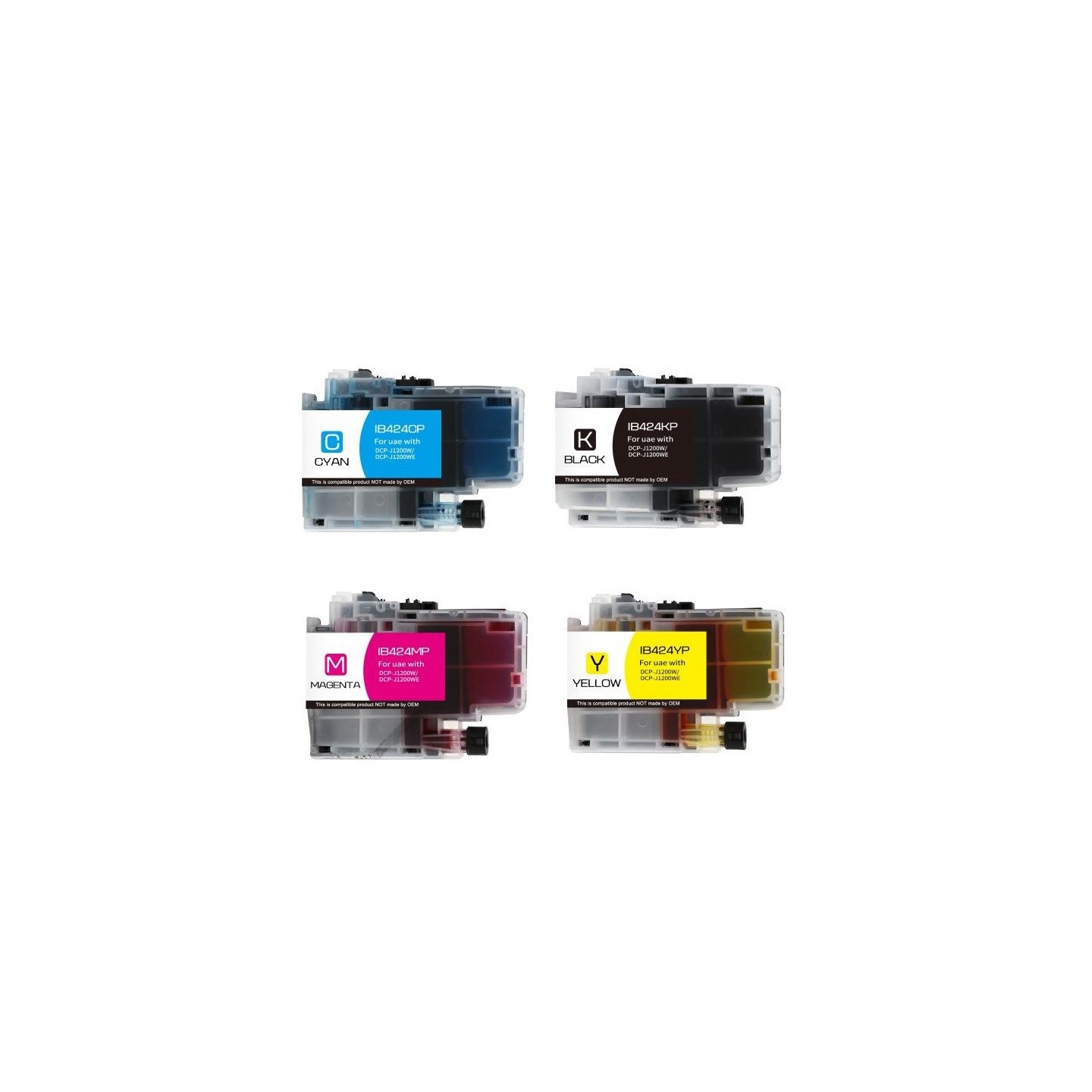 Pack économique de 4 Cartouches d'encre génériques pour Brother DCP-J1200w...