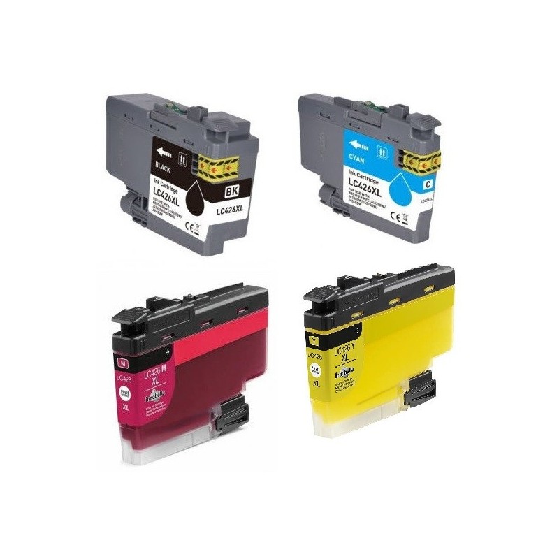 Pack 4 Cartouches d'encre génériques haute capacité pour Brother DCP-J4335dw / MFC J4340dw...