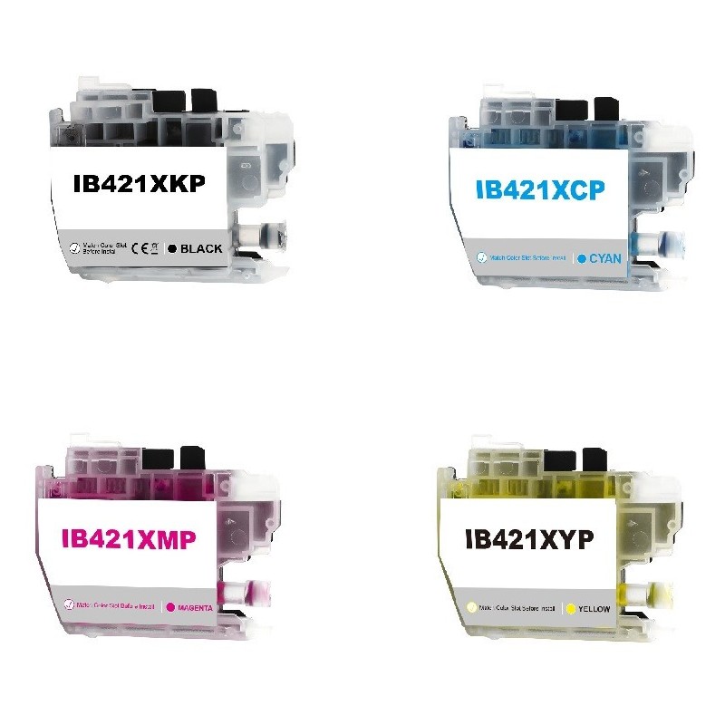 Pack 4 Cartouches génériques Haute Capacité pour Brother DCP-J1050dw / DCP-J1140dw / MFC-J1010dw