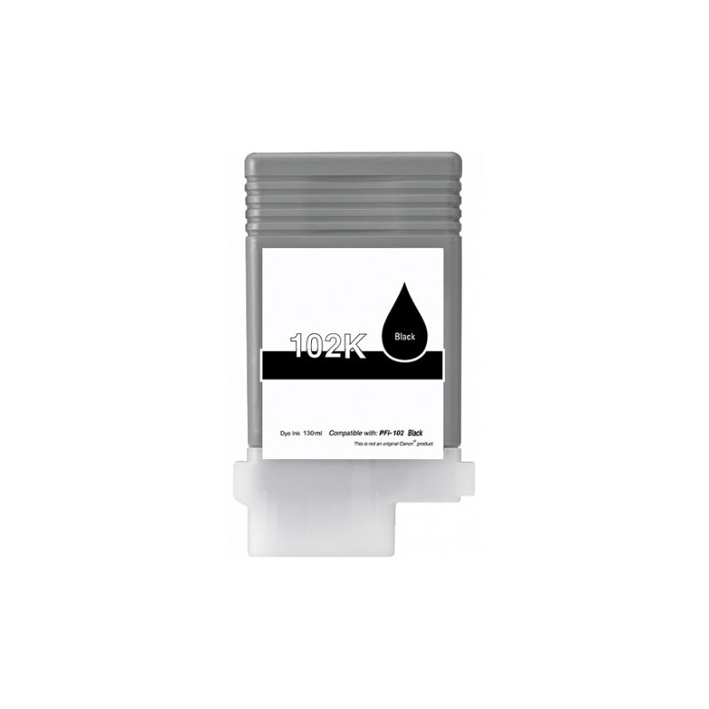 Encre noir générique pour Canon IPF500 / IPF600 / IPF700 (PFI-102BK)