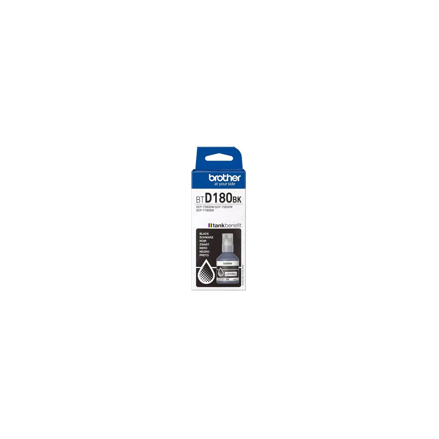Bouteille d'encre noire Brother pour DCP-T583dw, DCP-T580DW, ...