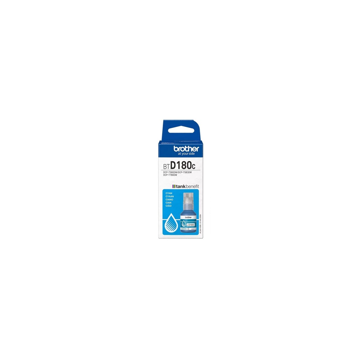 Bouteille d'encre Cyan Brother pour DCP-T583dw, DCP-T580DW, ...