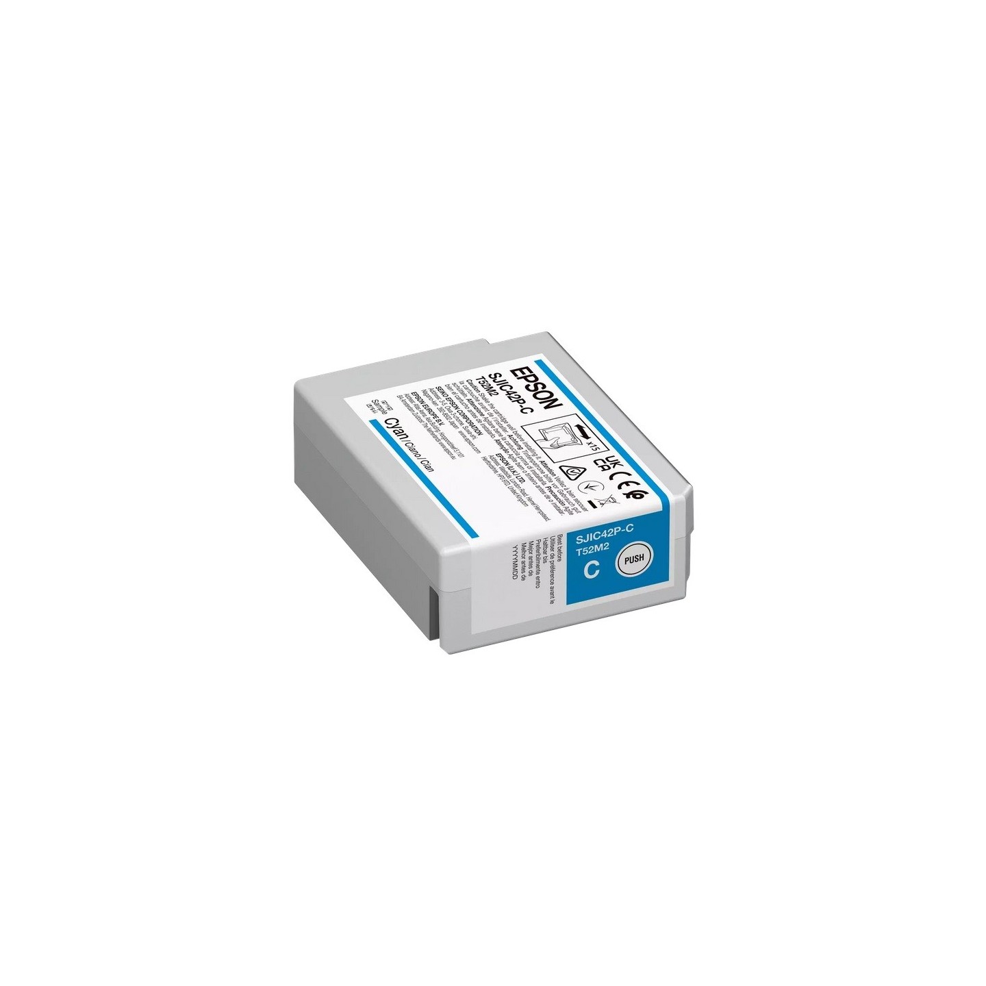 Cartouche d'encre Cyan Epson pour ColorWorks C4000e, ... (SJIC42P-C)