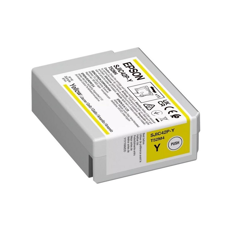 Cartouche d'encre Jaune Epson pour ColorWorks C4000e, ... (SJIC42P-Y)