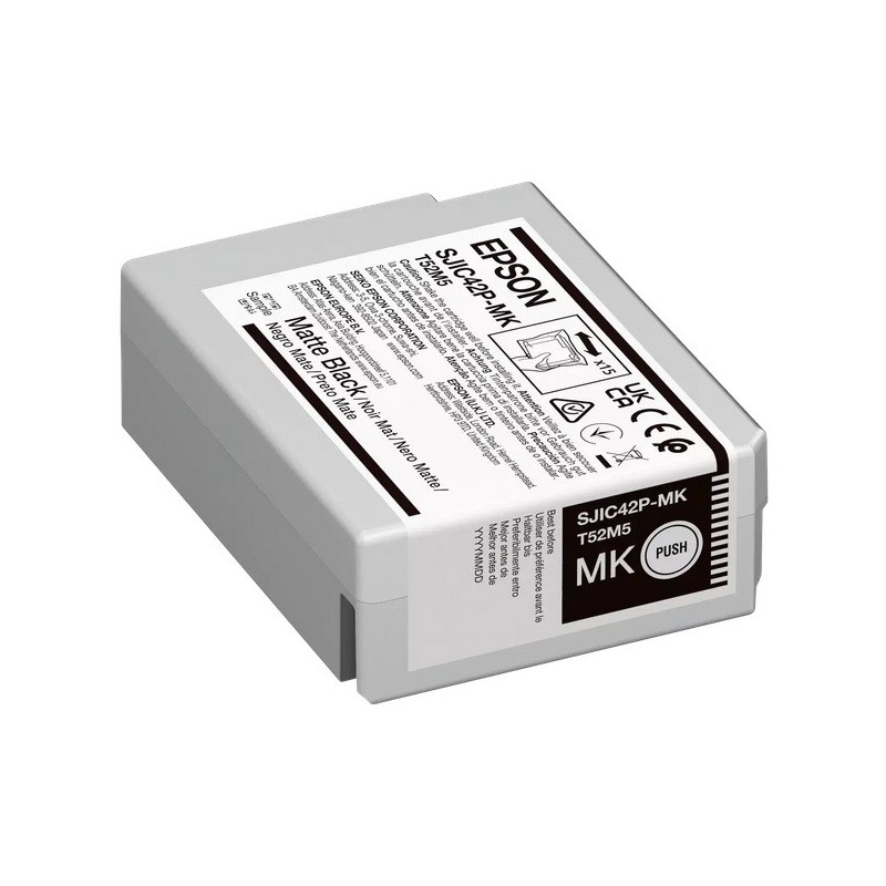 Cartouche d'encre Noir Mat Epson pour ColorWorks C4000e, ... (SJIC42P-MK)