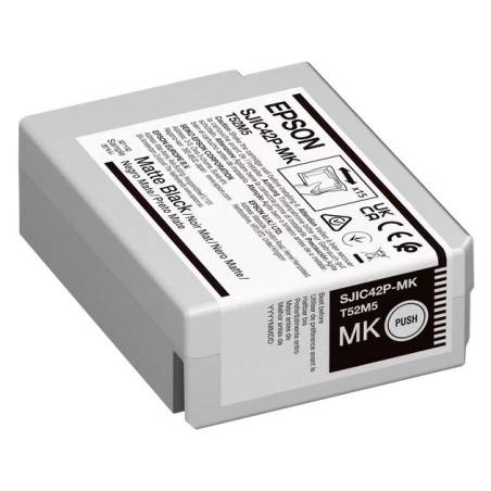 Cartouche d'encre Noir Mat Epson pour ColorWorks C4000e, ... (SJIC42P-MK)