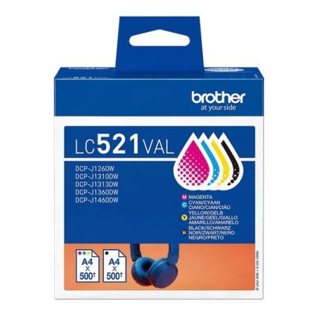 Pack 4 Cartouches d'encre Jaune Brother pour DCP-J1260dw / MFC J1360dw...