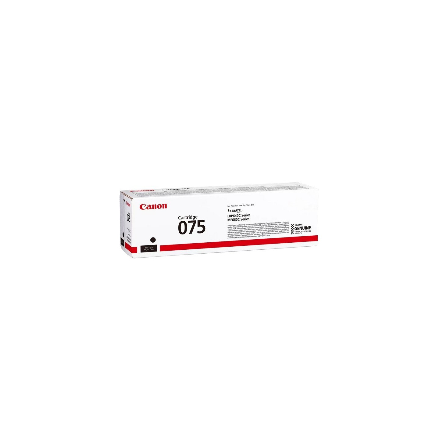 Cartouche Toner Noir CANON pour I-Sensys LBP646Cdw, ... (075BK)