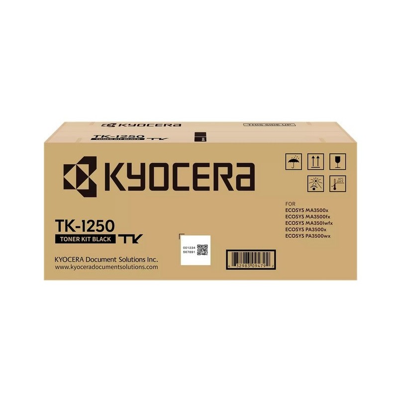 Toner Noir KYOCERA pour ECOSYS MA3500X, MA3501WFX .... (TK-1250)