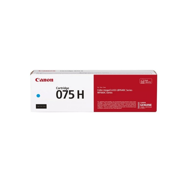 Cartouche Toner Cyan Haute Capacité CANON pour I-Sensys LBP646Cdw, ... (075HC)