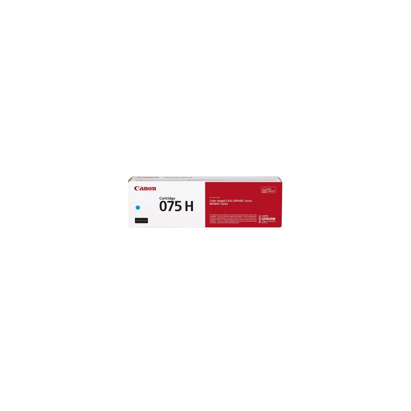 Cartouche Toner Cyan Haute Capacité CANON pour I-Sensys LBP646Cdw, ... (075HC)