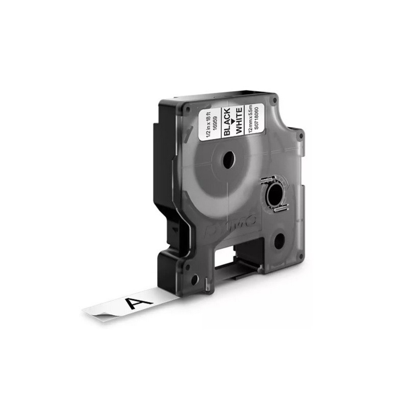 Ruban Dymo D1 (16959) - Noir sur Blanc - 12mm x 5,5m DYMO pour LabelManager
