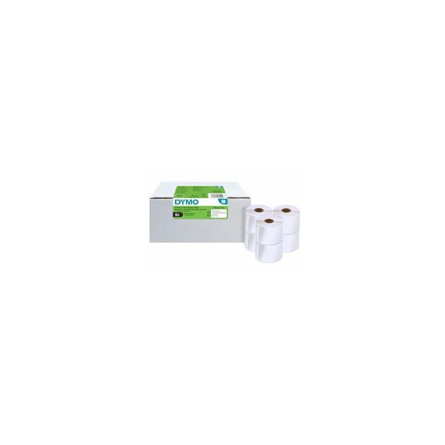 Pack 6 rouleau de 220 Etiquettes d'expédition / de badge nominatif LW adhesives Dymo 54mm x 101 mm (99014)