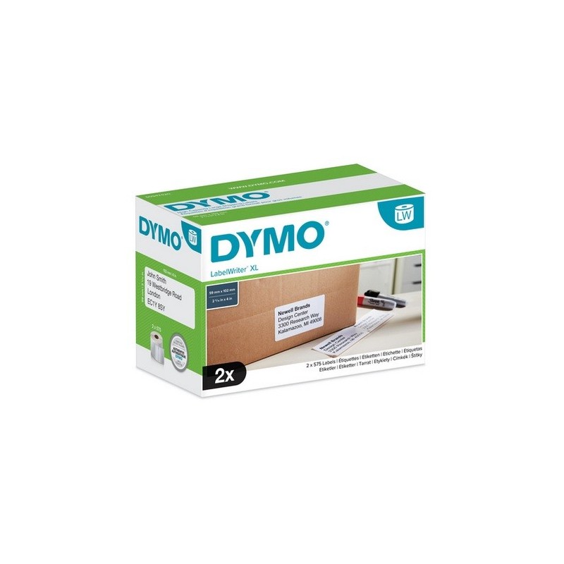 2 x 575 Etiquettes d'expédition pour gros volumes LW adhesives Dymo 59mm x 102 mm