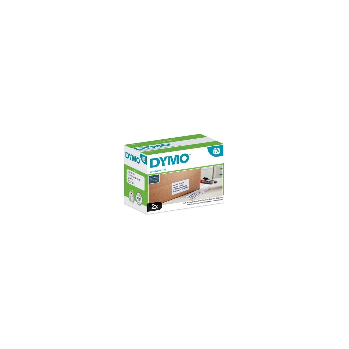 2 x 575 Etiquettes d'expédition pour gros volumes LW adhesives Dymo 59mm x 102 mm