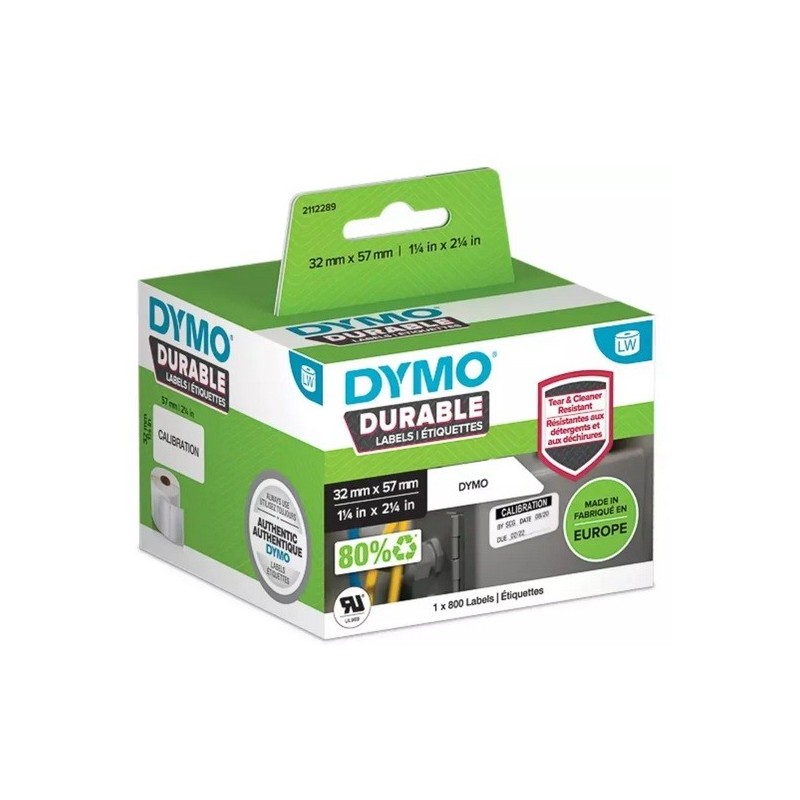 800 étiquettes d'adresse résistantes adhesives Dymo LW 32mm x 57 mm 