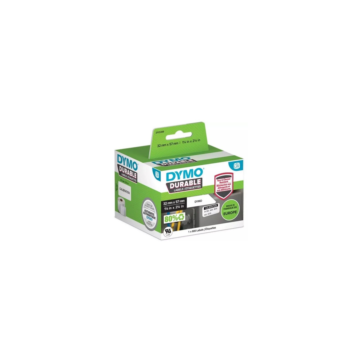800 étiquettes d'adresse résistantes adhesives Dymo LW 32mm x 57 mm 