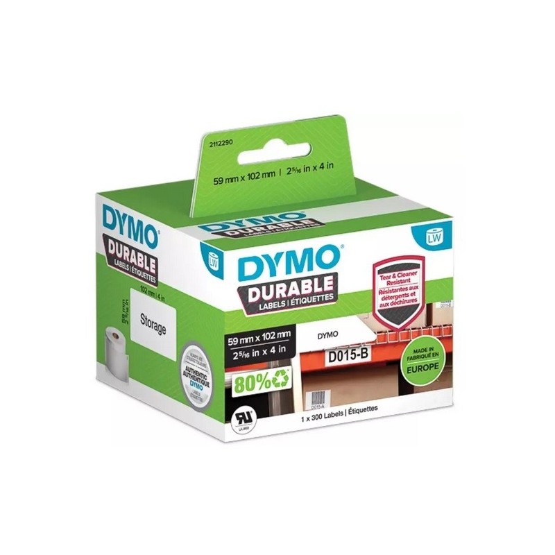 300 étiquettes d'adresse résistantes adhesives Dymo LW 59 mm x 102 mm 