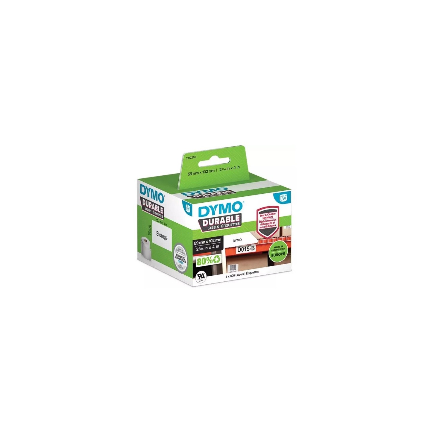 300 étiquettes d'adresse résistantes adhesives Dymo LW 59 mm x 102 mm 