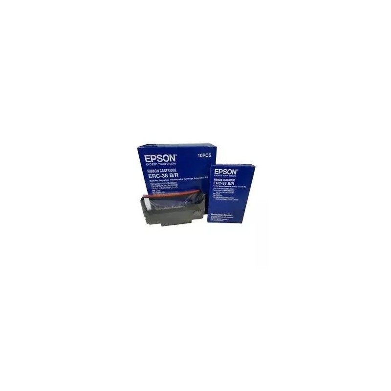 Pack de 10 Rubans Matriciel Noir / Rouge Epson (ERC38BR )