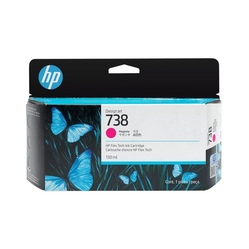 Cartouche d'encre Magenta HP pour Designjet  T850 / T950 ... (N°738)