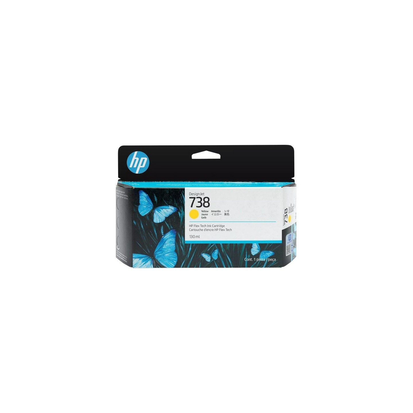 Cartouche d'encre Jaune HP pour Designjet  T850 / T950 ... (N°738)