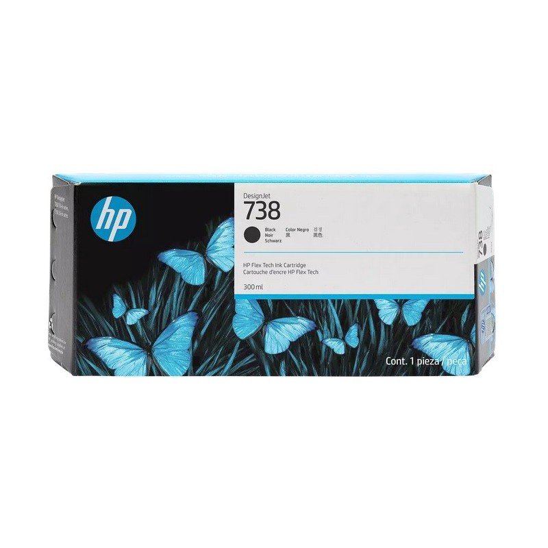 Cartouche d'encre Noir Haute capacité HP pour DesignjetT850 / T950 ... (N°738)