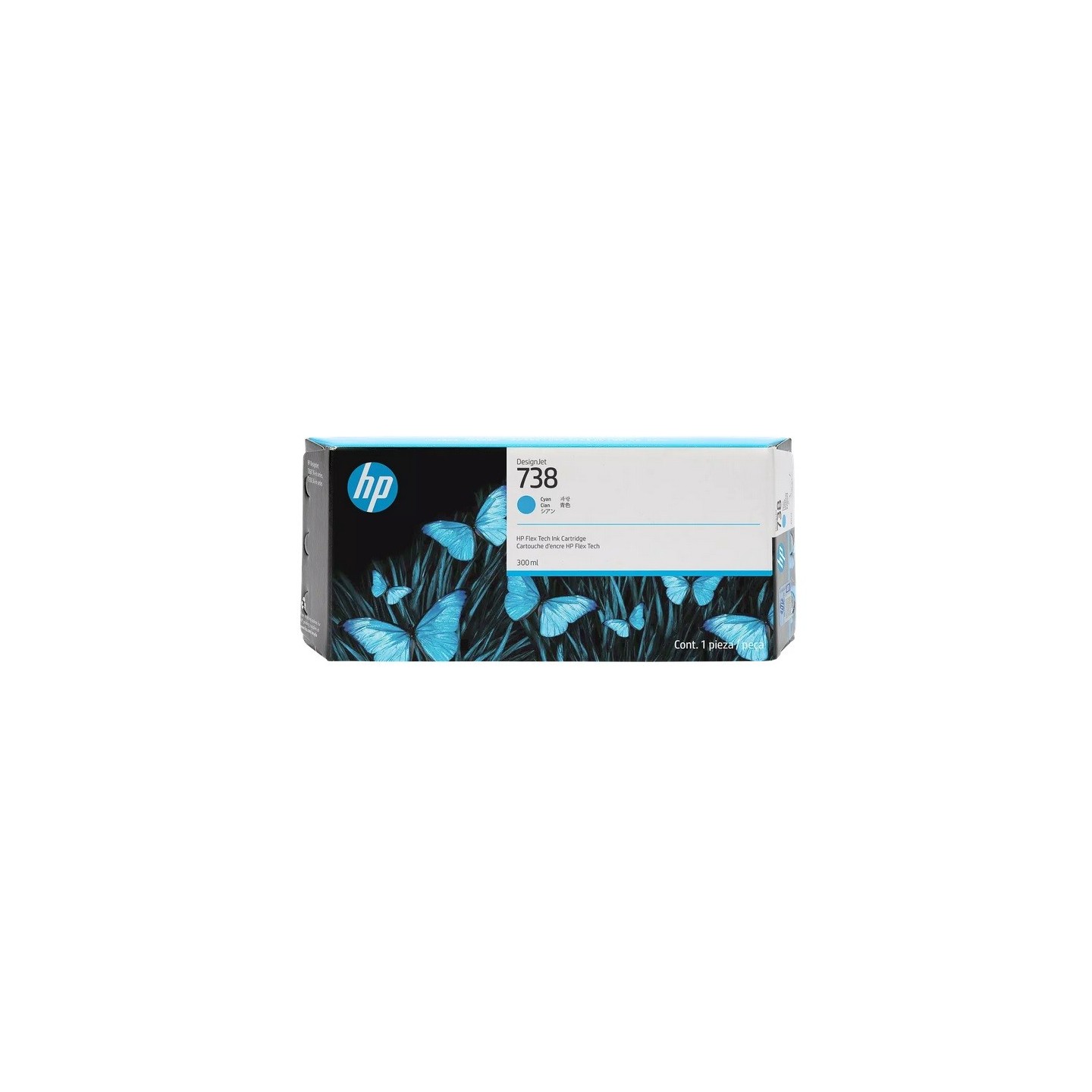 Cartouche d'encre Cyan Haute capacité HP pour DesignjetT850 / T950 ... (N°738)