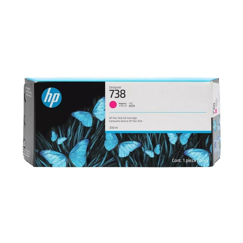 Cartouche d'encre Magenta Haute capacité HP pour DesignjetT850 / T950 ... (N°738)
