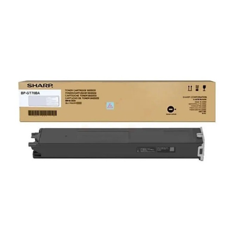 Toner Noir Sharp pour copieur BP50C26,... (BP-GT70BA)