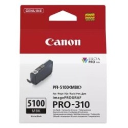 Cartouche Jet d'encre Noir Mat CANON pour Imprimante imagePROGRAF PRO-310 (PFI5100MBK)